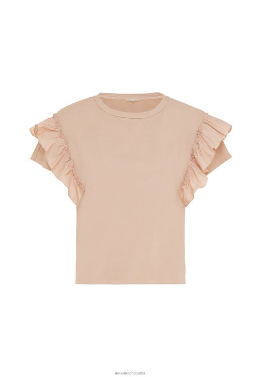 Mexx Top Ruffle Sleeves Nude Beige 0T44H42 Women