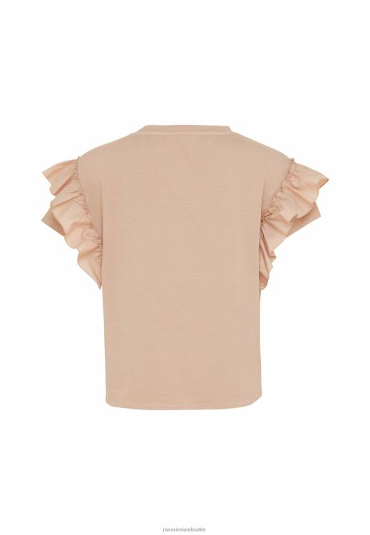 Mexx Top Ruffle Sleeves Nude Beige 0T44H42 Women