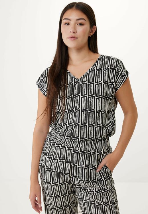 Mexx V-neck Blouse Print Multicolor 0T44H70 Women