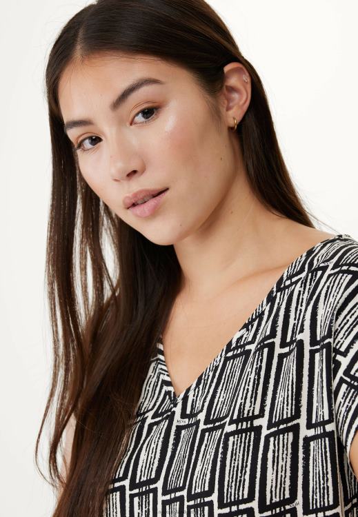 Mexx V-neck Blouse Print Multicolor 0T44H70 Women
