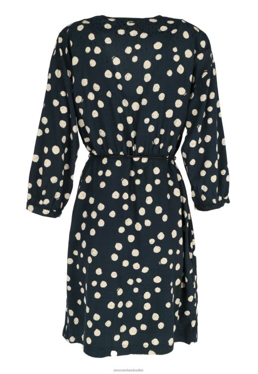 Mexx Wrap Dress All Over Print Navy Blue 0T44H64 Women