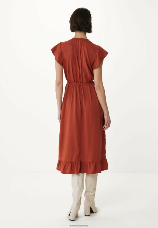 Mexx Wrap Dress Brick Orange 0T44H71 Women