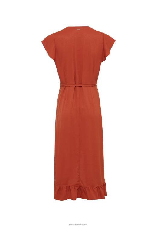 Mexx Wrap Dress Brick Orange 0T44H71 Women