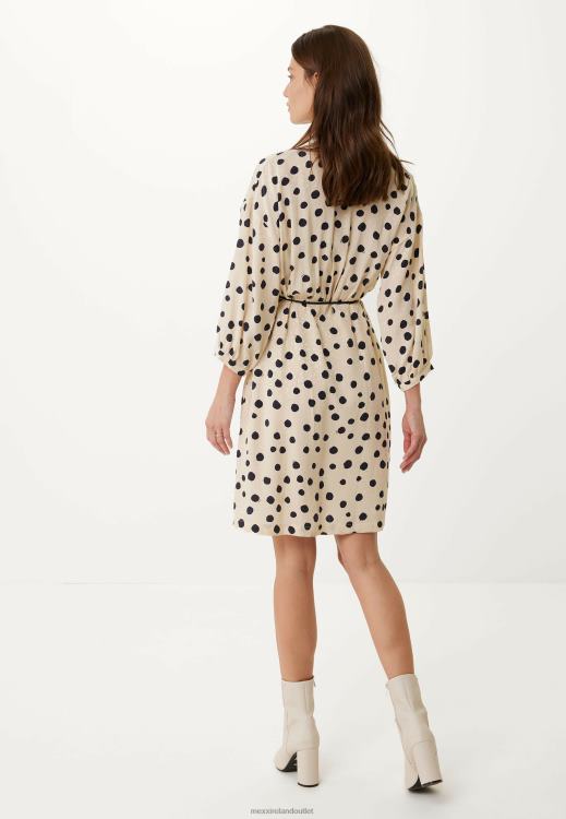 Mexx Wrap Dress Print Light Sand Beige 0T44H1 Women
