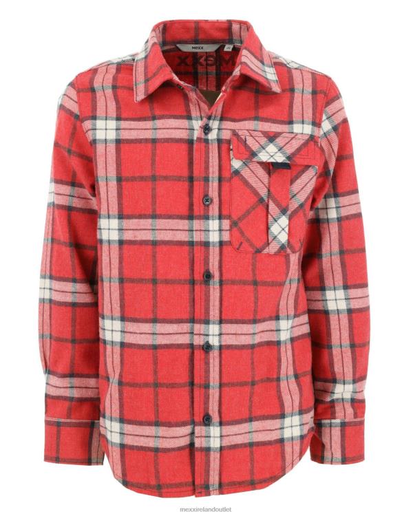 Mexx Checked zip through shirt Red 0T44H938 Boys