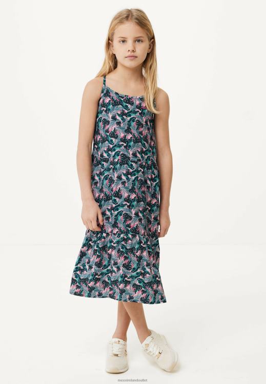 Mexx Printed Spagetti Dress Salmon Pink 0T44H771 Girls