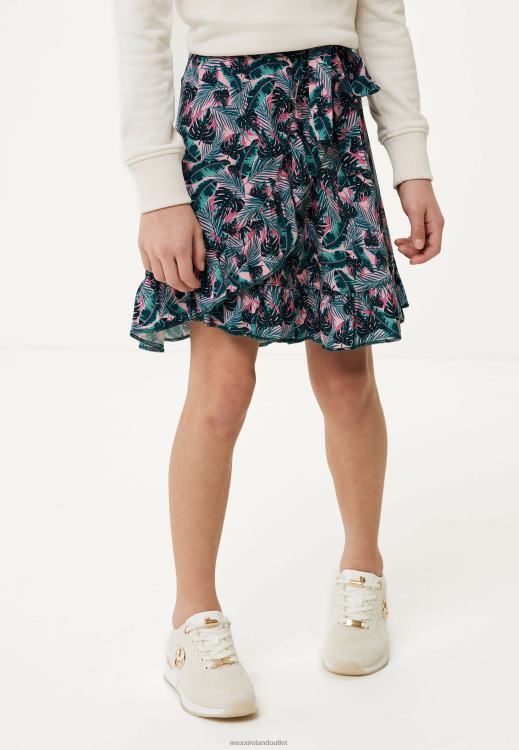 Mexx Printed Wrap Skirt Salmon Pink 0T44H760 Girls