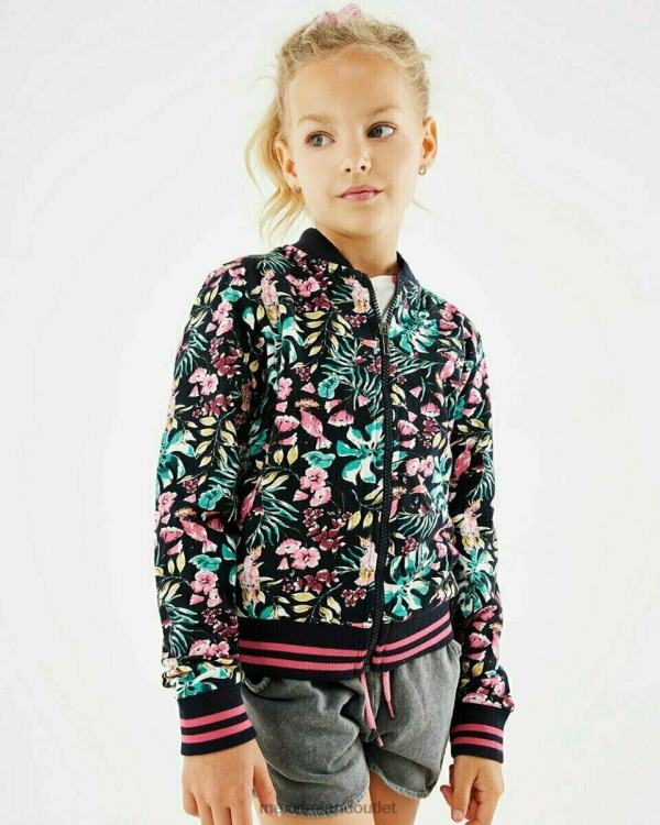 Mexx Printed zip-through bomber navy Blue 0T44H786 Girls