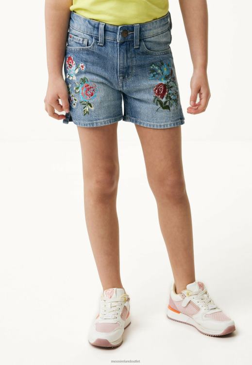 Mexx Mid Waist Jeans Shorts Crown Bleach Beige 0T44H767 Girls