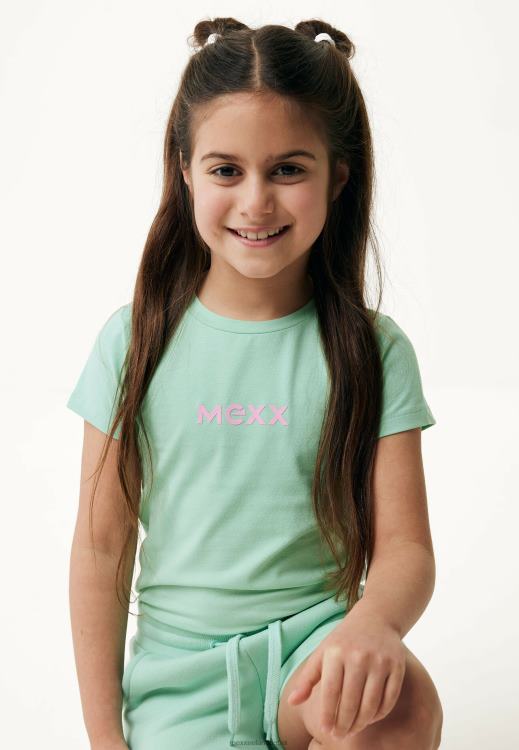 Mexx Short Sleeve T-shirt Rubber Print Light Green 0T44H775 Girls