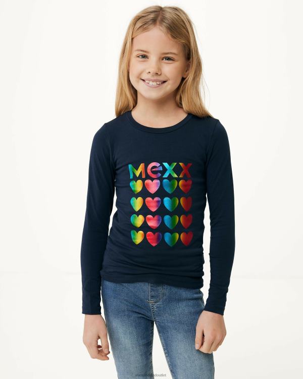 Mexx T-shirt logo carrier in glitter Navy Blue 0T44H823 Girls