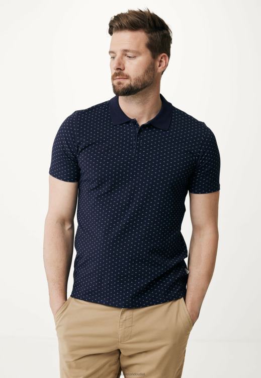 Mexx Polo Print Navy Blue 0T44H504 Men
