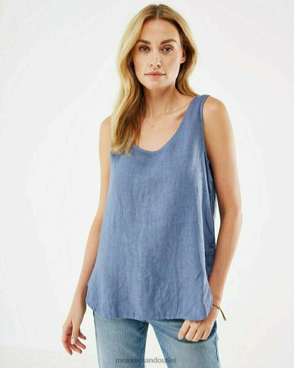 Mexx Linen Top Blue 0T44H218 Women