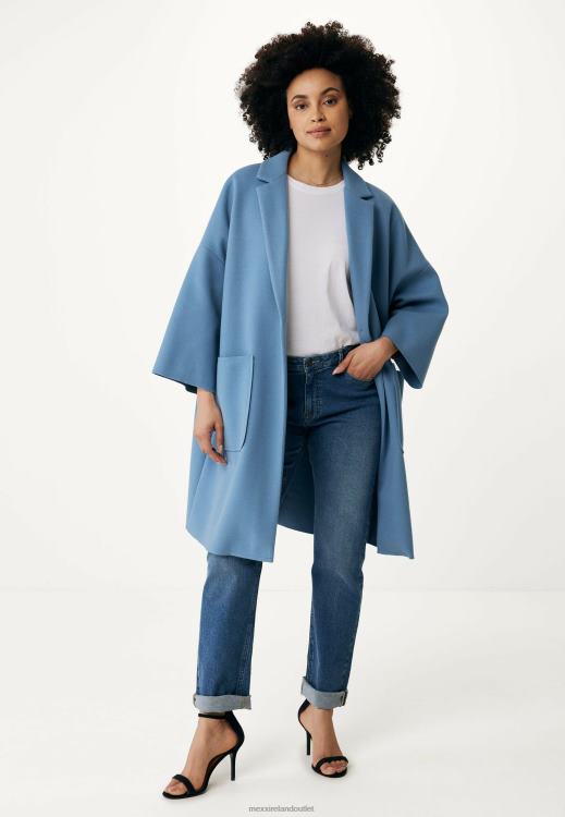 Mexx Oversized Coat Baby Blue 0T44H114 Women