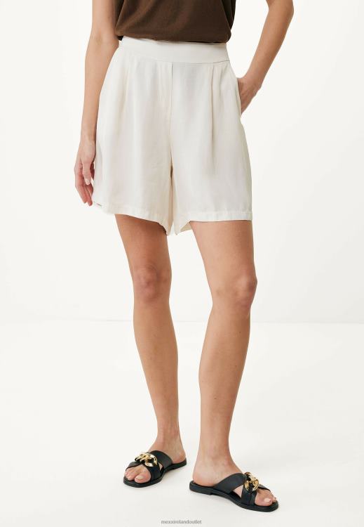 Mexx Loose Fit Shorts Off White Beige 0T44H4 Women