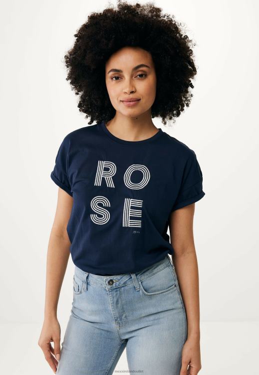 Mexx Short Sleeve T-shirt Artwork Navy Blue 0T44H80 Women